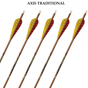 Стрела лучная AXIS TRADITIONAL (натуральное оперение) 400
