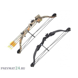 Детский блочный лук Man Kung MK-CB009, 11 кг, 84 см (черный)